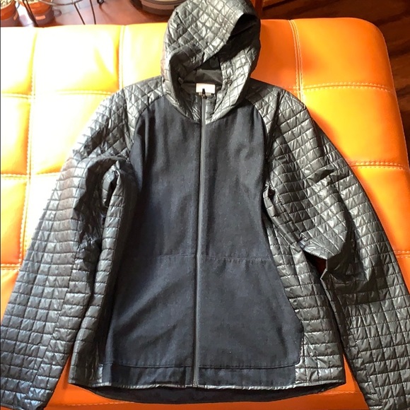 Nike “white label” wool and quilted hoodie zip up